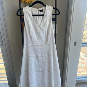 White linen Theory mini dress